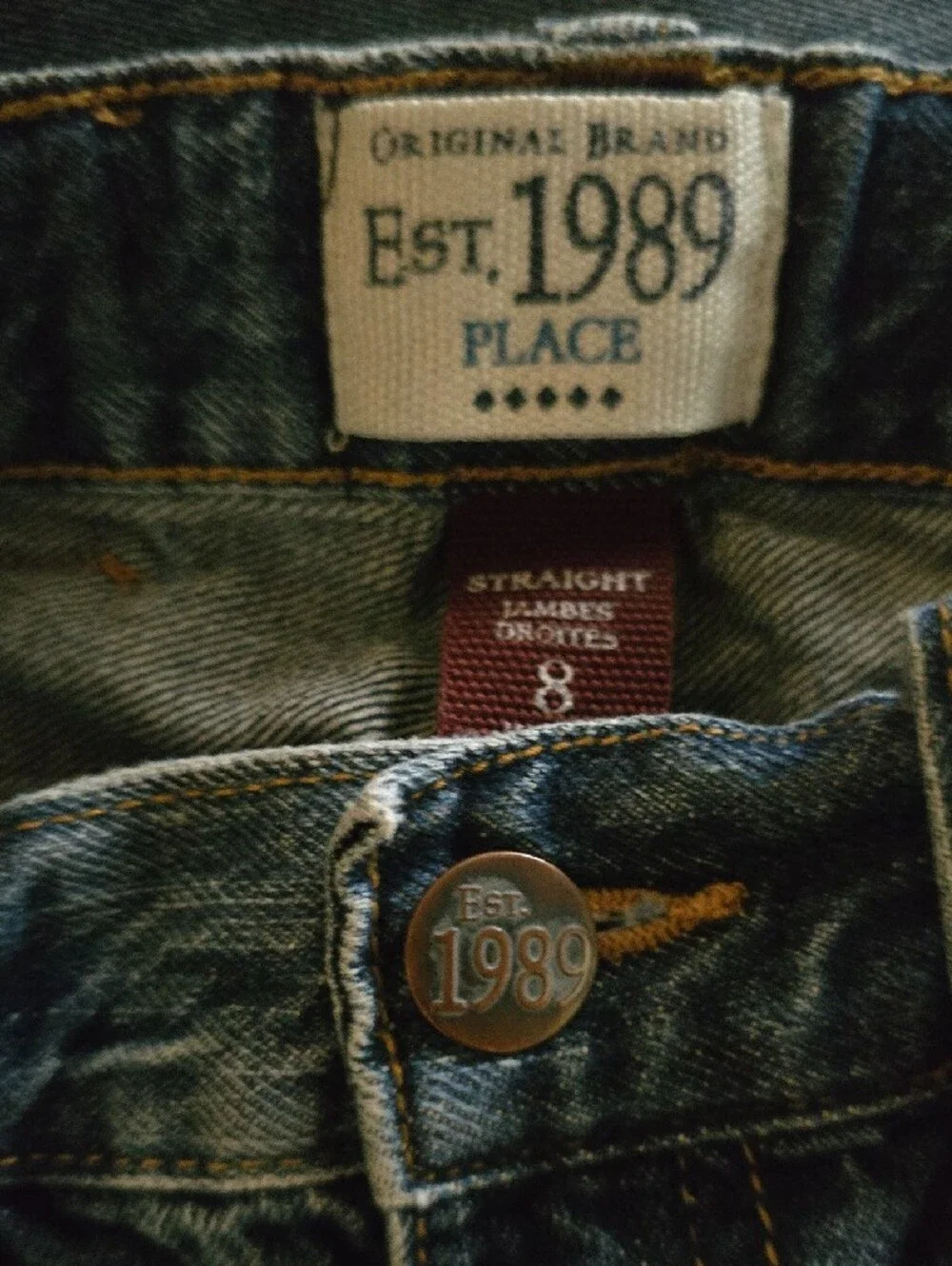 The Children's Place Dark Blue Straight-Leg Kids Jeans